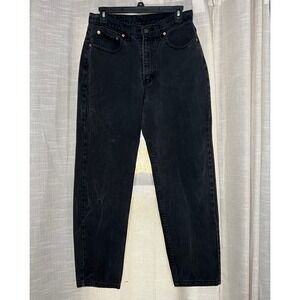 80s Vintage Jordache Jeans Black Denim High‎ Waist Tapered Leg Women's Size 27